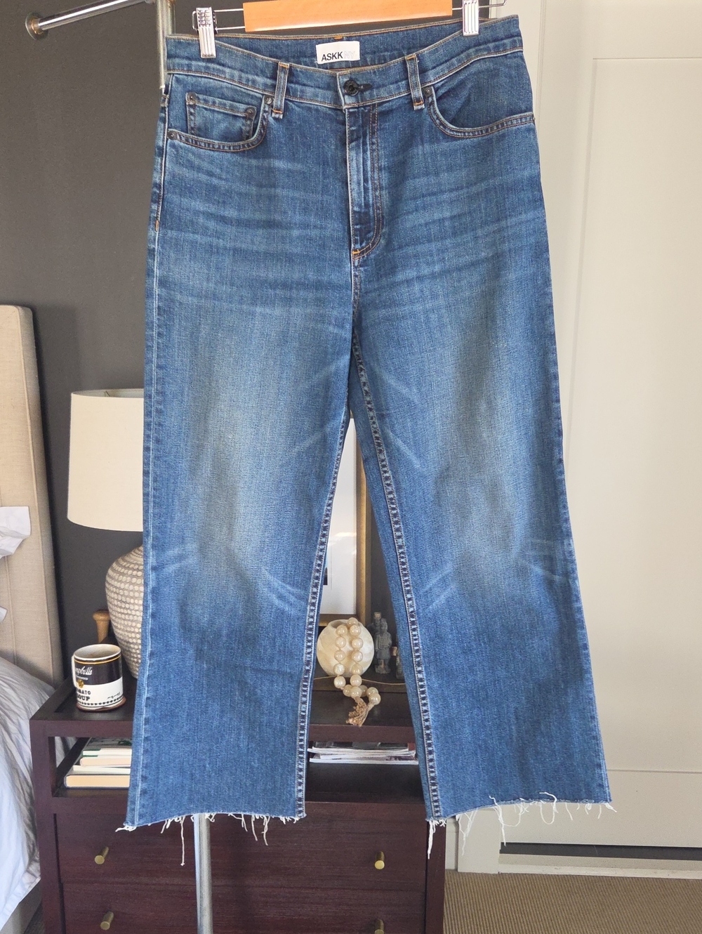 ASKK NY Women's Crop Wide Leg Jeans